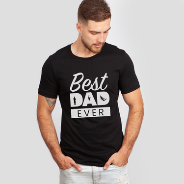 best dad ever fishing black shirt